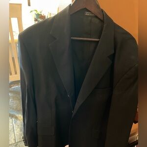 UOMO ELEGANT  men's  wool blend dark Black blazer size 44 R